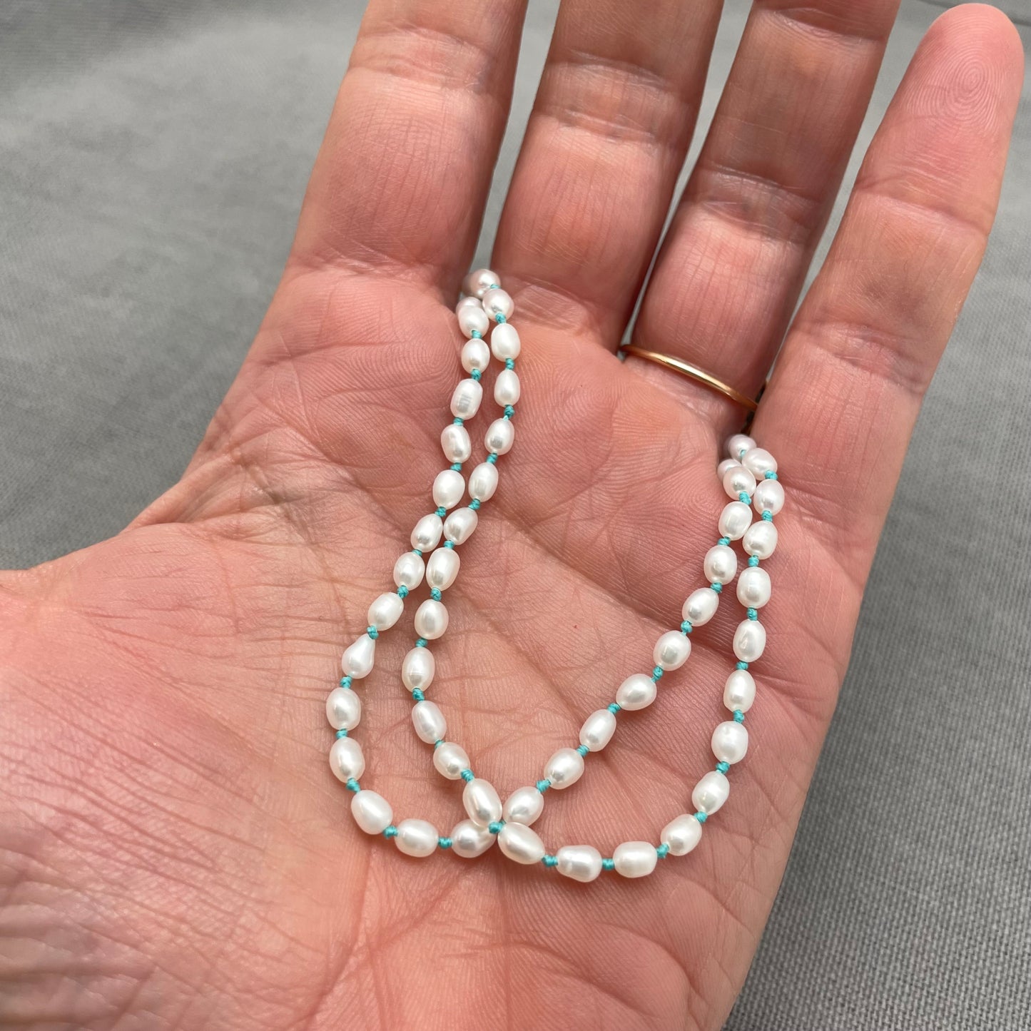Pearls on Silk: White Seed Pearls