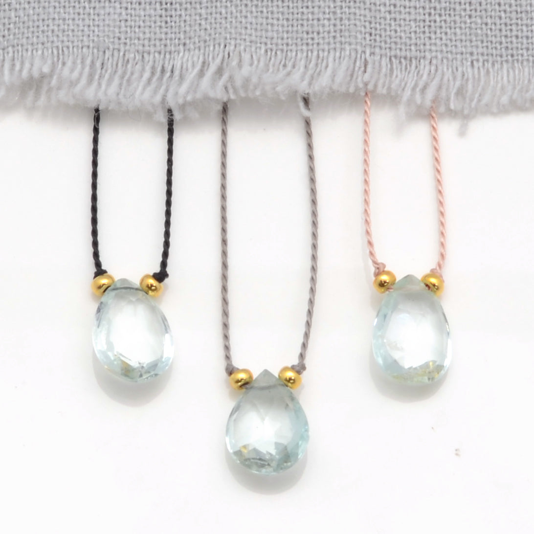 Tears on Silk: Aquamarine