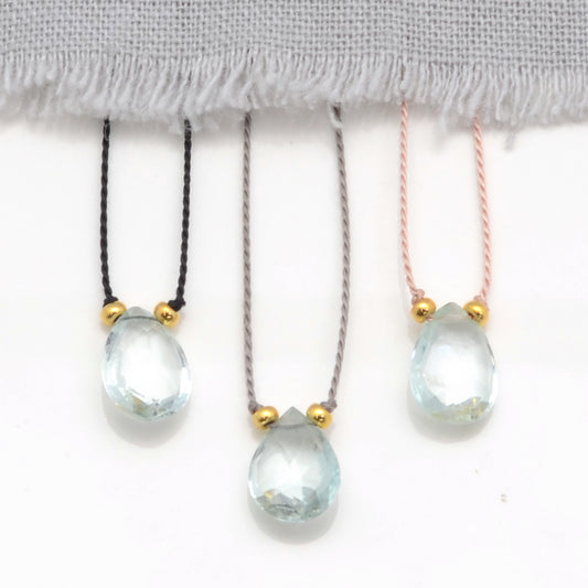 Tears on Silk: Aquamarine