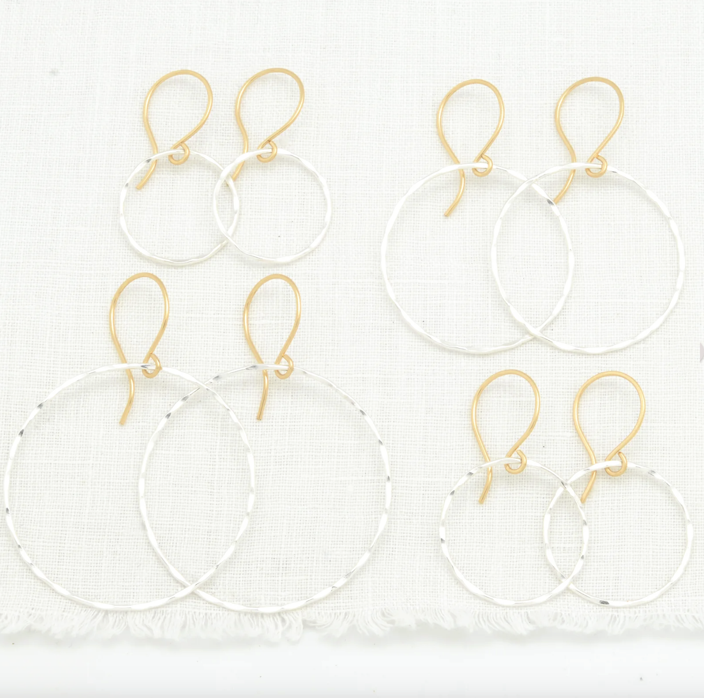 Metalworks: Inner Circle Hoops : Sterling Silver
