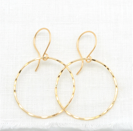 Metalworks: Inner Circle Hoops : 14k Gold Filled