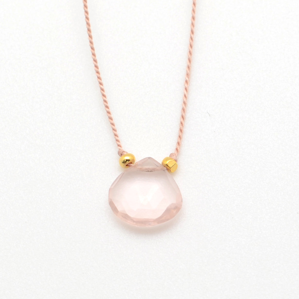 Tears on Silk: Rose Quartz on Silk