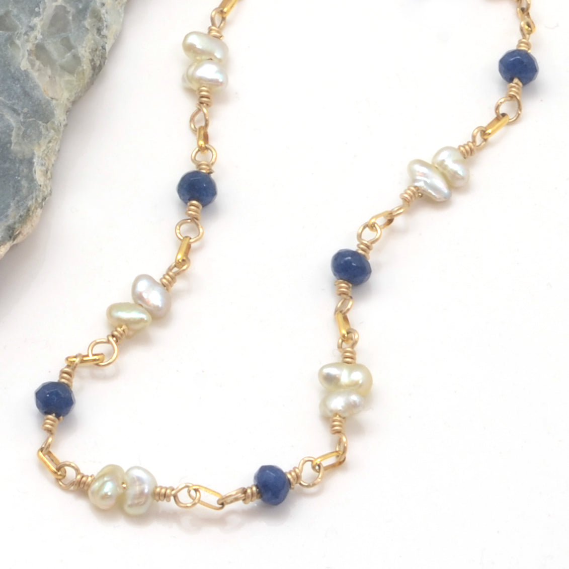 Gem-Kissed: Sapphire + Akoya Pearls