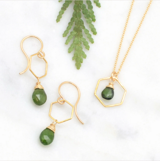 Hexy Wynners: Chrome Diopside Earrings