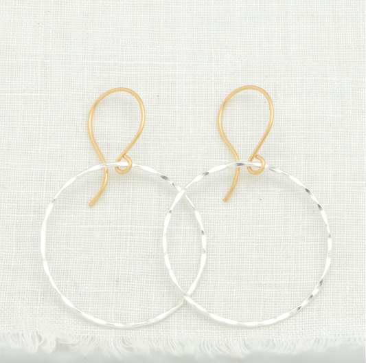 Metalworks: Inner Circle Hoops : Sterling Silver