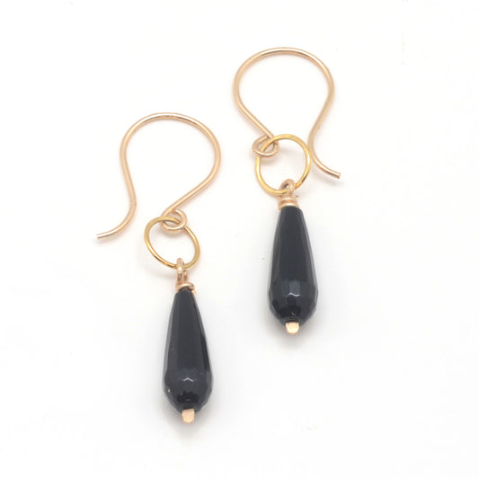Elongated Black Onyx Tears