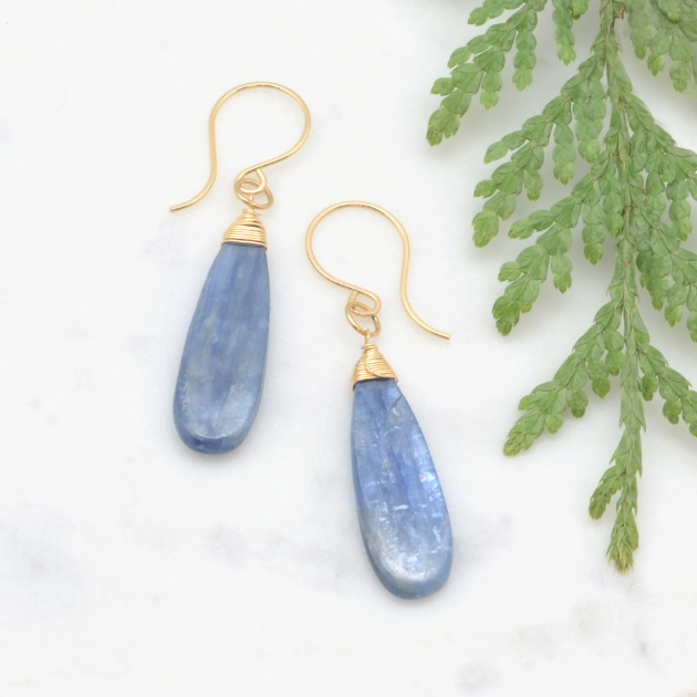 Elongated Blue Kyanite Tears