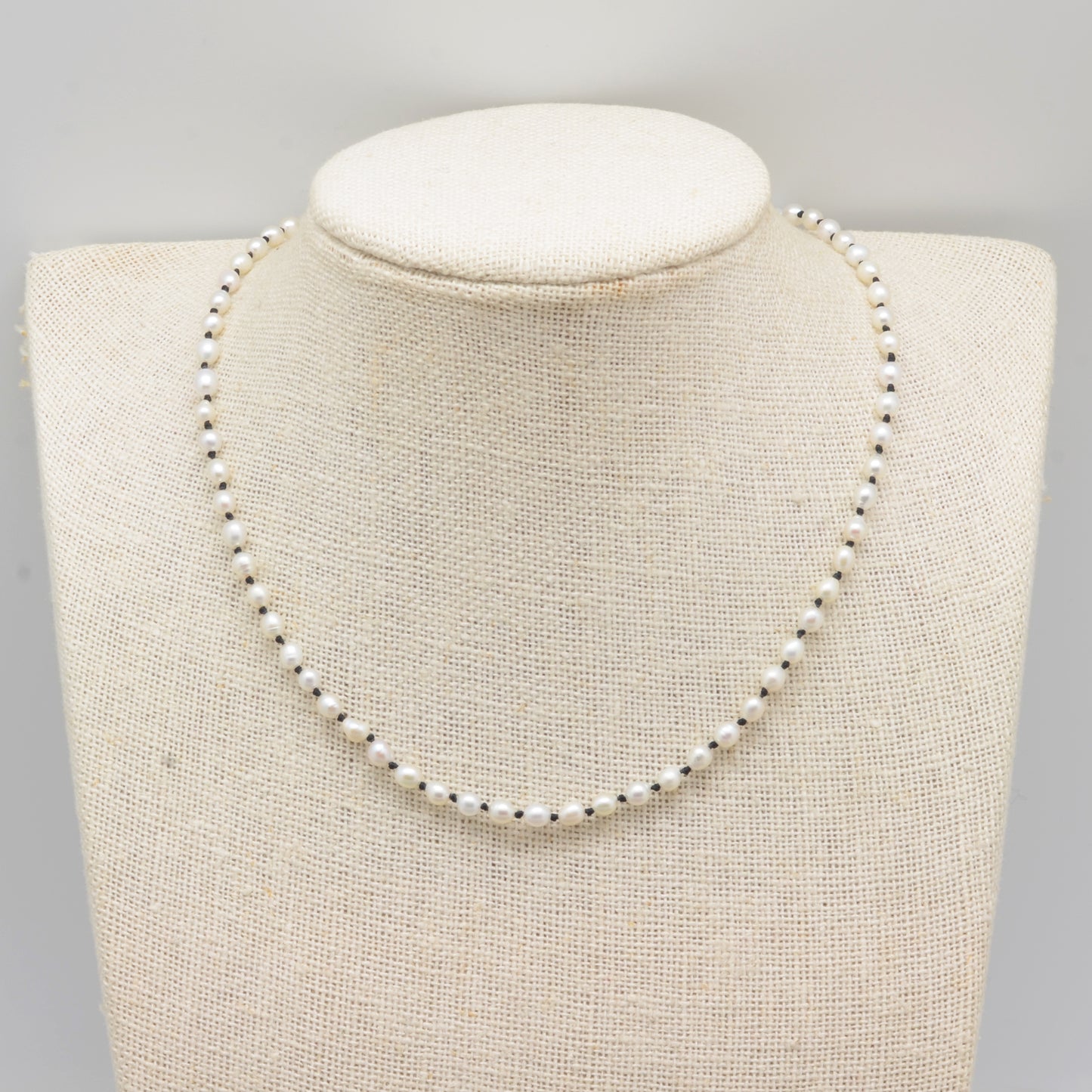 Pearls on Silk: White Seed Pearls