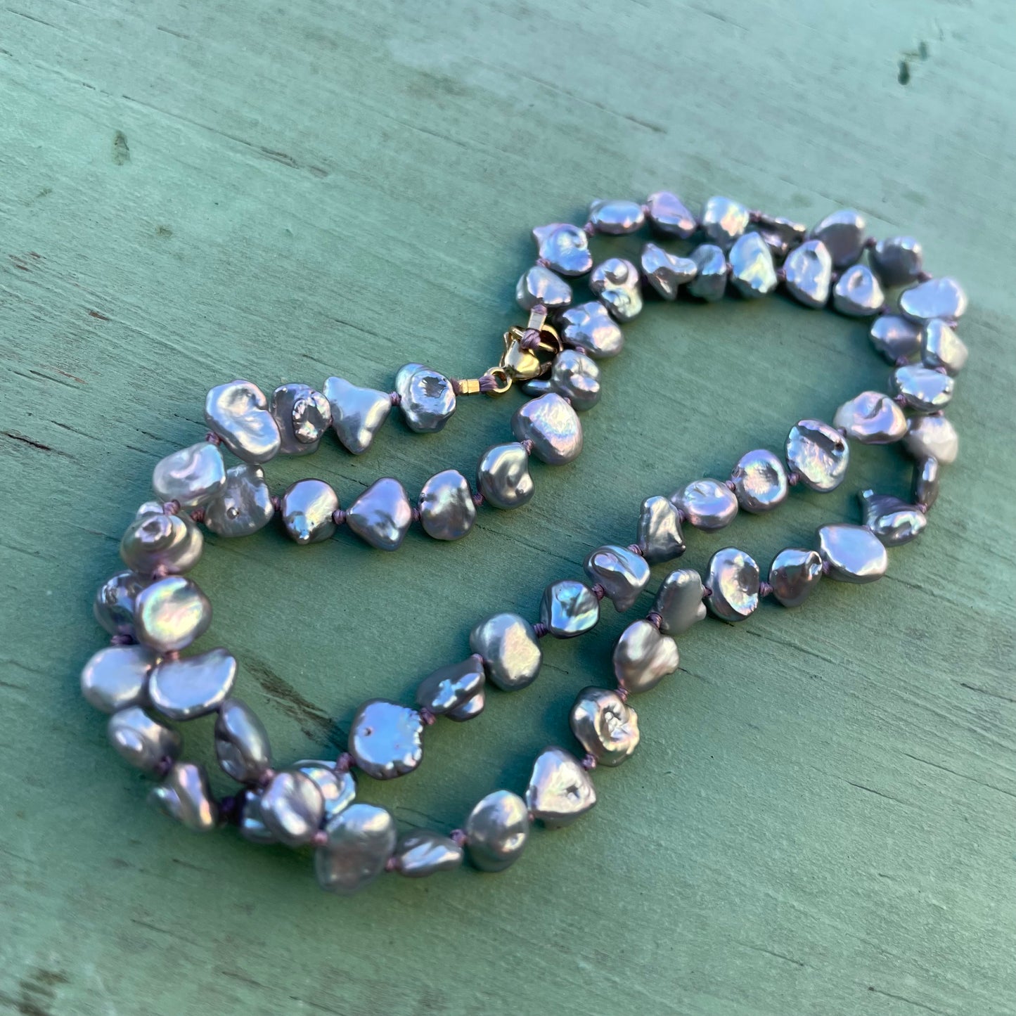 Seastones: Silver Keshi Pearls